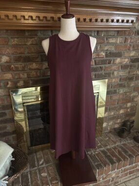 lularoe dress Charlotte Size Small Burgundy Sleeveless Side Pockets New